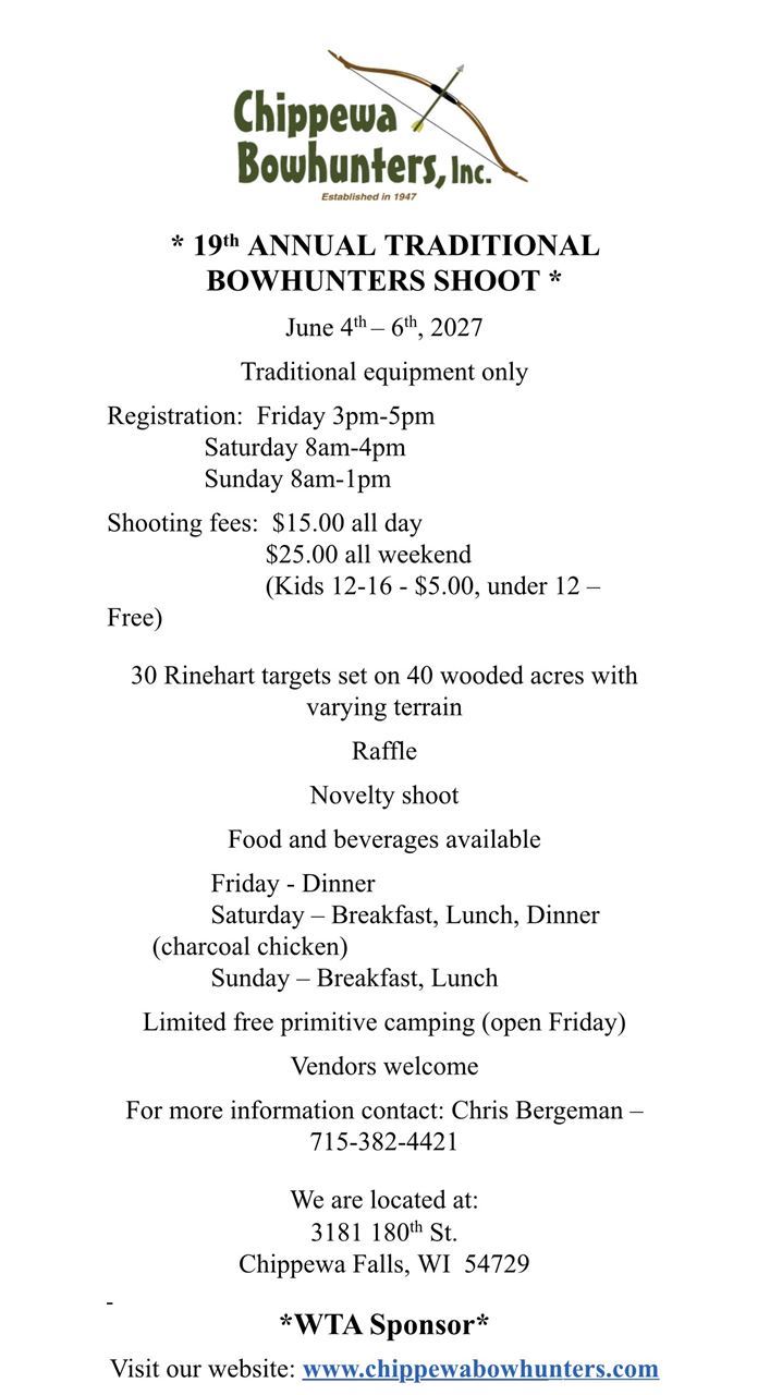 Flyer for Chippewa Bowhunters in Chippewa Falls, WI